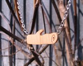 Walnut or Cherry Lumberjacks Log necklace