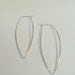 Long drop Sterling Silver Silhouette leaf earrings