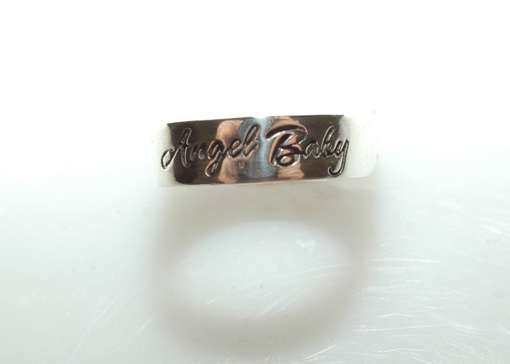 Custom Name Ring Milled in Sterling Silver