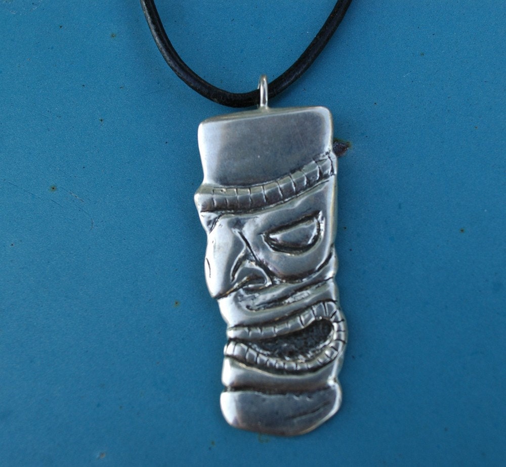 Surf God Tiki Necklace Surf Jewelry By Hioctanejewelry On Etsy