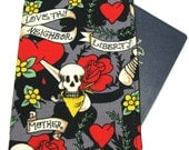 Passport Cover - Skull and Roses