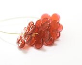 Lampwork Glass Flower Disc Beads Mango Coral Orange Pink made to order handmade