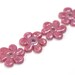 Lampwork Glass Flower Handmade Beads Raspberry Pink Discs made to order