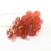 Lampwork Glass Flower Disc Beads Mango Coral Orange Pink made to order handmade