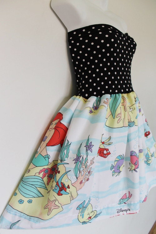 The LITTLE MERMAID Disney Party Dress Bow Disney Ariel