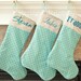 Turquoise Ice Personalized Christmas Stocking