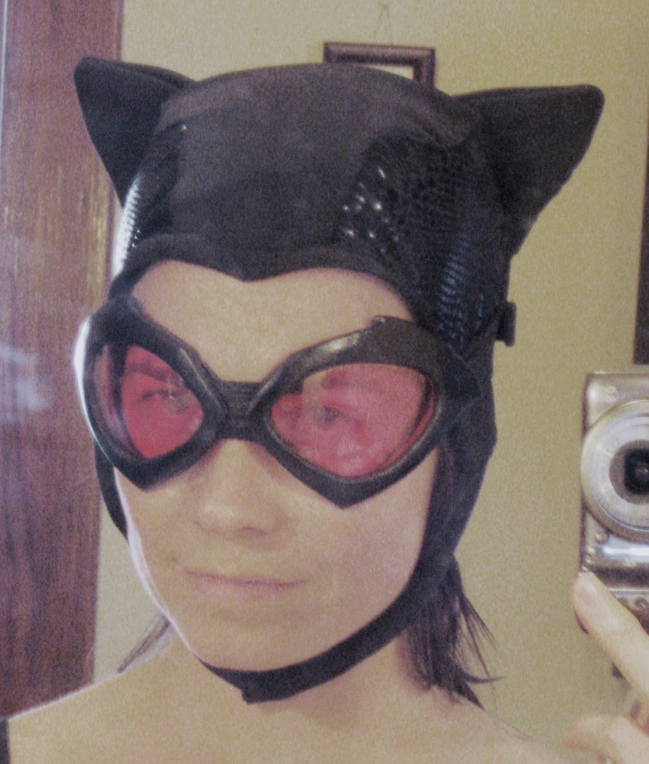 cat fatale costume woman black catsuit snakeskin print custom made
