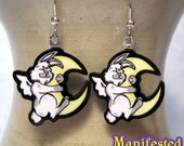 Moon Bunny Earrings