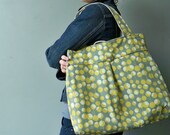 XL Optic Linen Diaper Bag - Changing Pad and Pouch Set -- Or choose custom fabrics