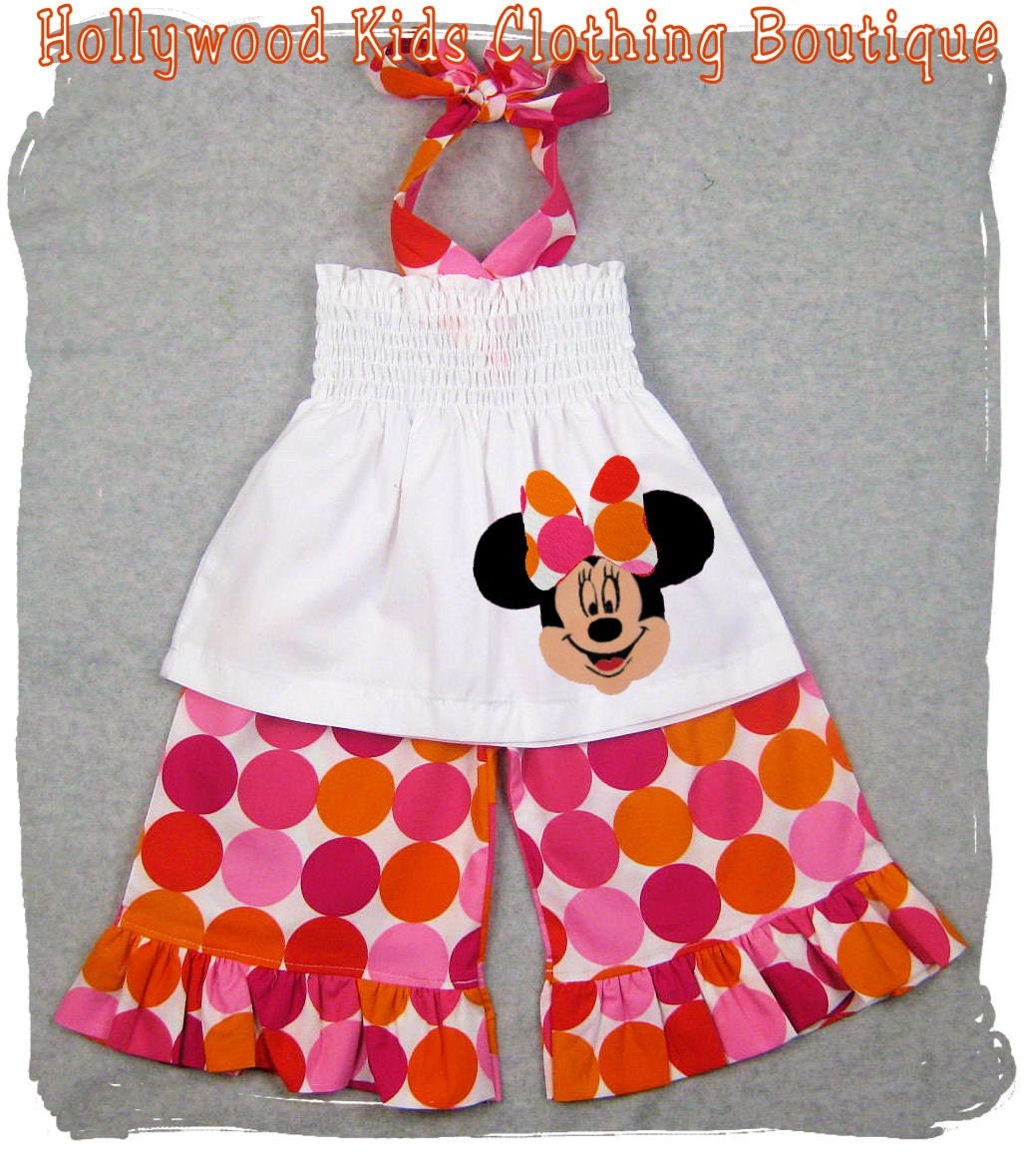 Custom Children Boutique Unique Handmade Cute Little Newborn Infant Toddler Baby Girl Clothes Clothing Disco Dot Minnie Mouse Smocked Tunic Dress Top w/ Matching Ruffle Pant Bottom Outfit Set 3 6 9 12 18 24 month size 2T 2 3T 3 4T 4 5T 5 6 7 8