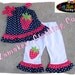 Custom Boutique Clothing Pillowcase Strawberry Dress Top White Ruffle Pant Outfit Set 3 6 9 12 18 24 month size 2T 2 3T 3 4T 4 5T 5 6 7 8