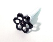 Wine Bottle Stopper - Upcycled Black Valve Knob