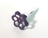Wine Bottle Stopper - Upcycled Purple Valve Knob