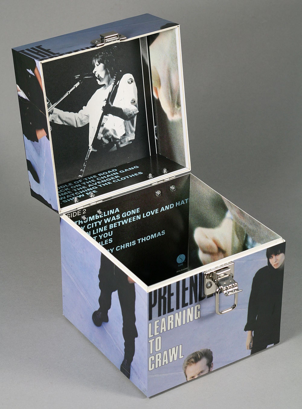 Pretenders CD Case or Keepsake Box Handmade from Recycled Record - Learning To Crawl