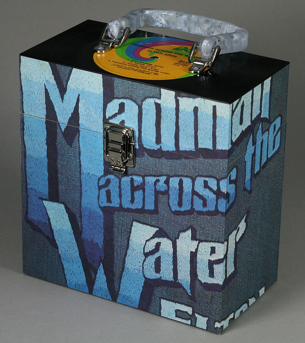 Elton John 7-inch Vinyl 45 Record Case - Handmade from Recycled Records - Madman Across the Water