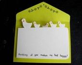 Card "Thinking Of You Makes Me Feel Happy" (with birds)