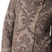 30% DEPOSIT Camille Coat with Goblin Hood and tall collar - brown baroque print chevron tweed wool - Winter coat