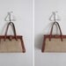 1960s vintage John Romain tweed & leather handbag