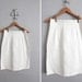 1980s vintage super high waist vanilla linen pencil skirt