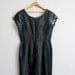 on hold - 1950s vintage illusion scallop sheath dress