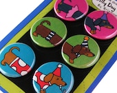 Party Dachshunds Silly Dog Magnets