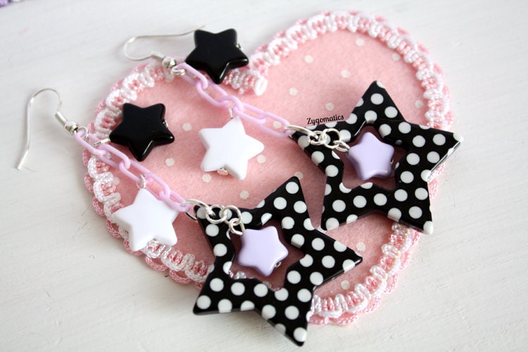 Polka Dots Stars Earrings