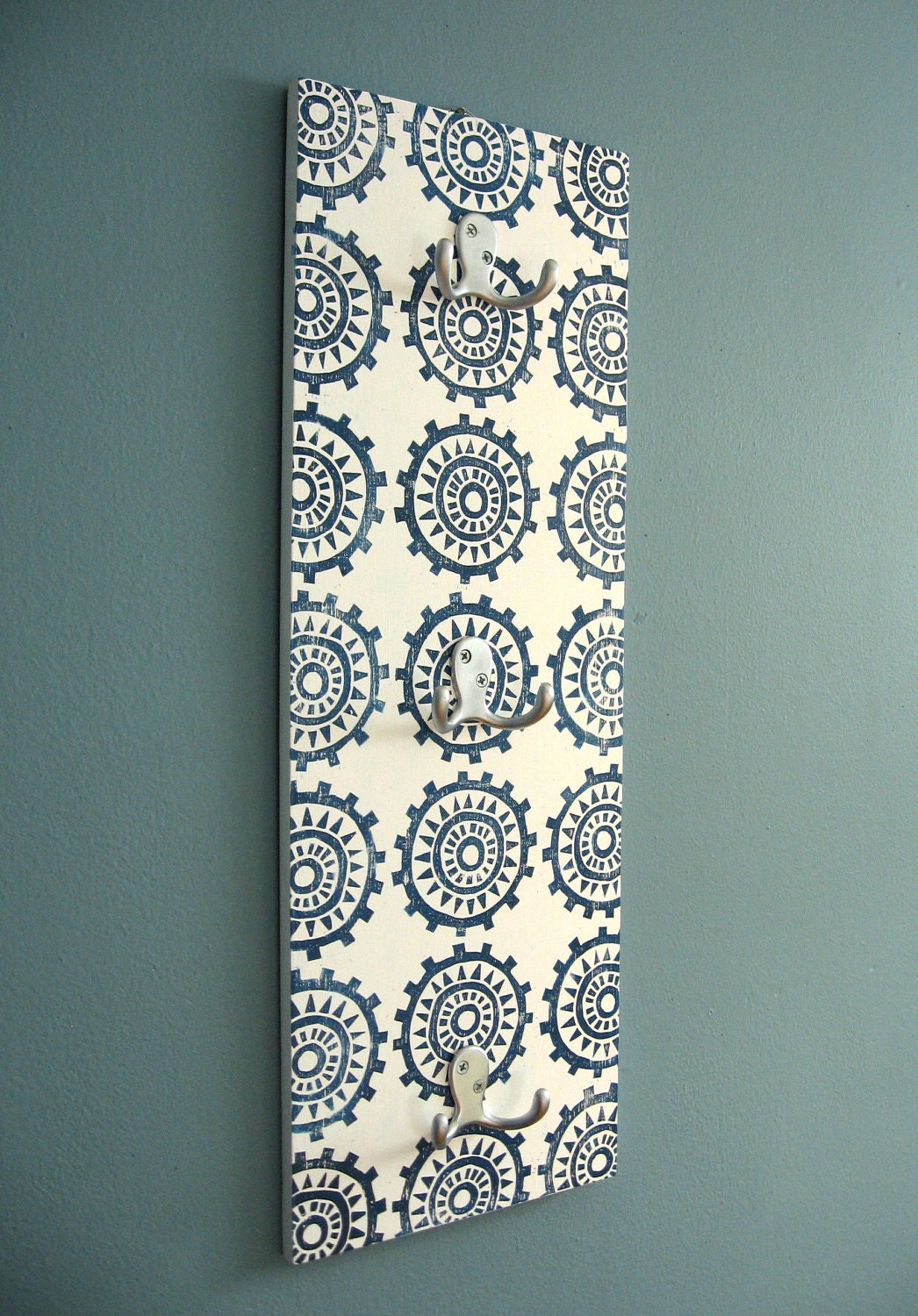 Block Printed Coat Rack
