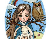Owl Girl - Limited Edition Print