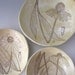 Pottery Bowl - Botanical- Flower- Wheel Thrown Ceramic Stoneware Pottery