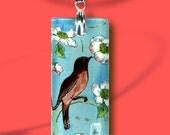 GeoForms Vintage-Reversible Glass Art Necklaces - Little Robin