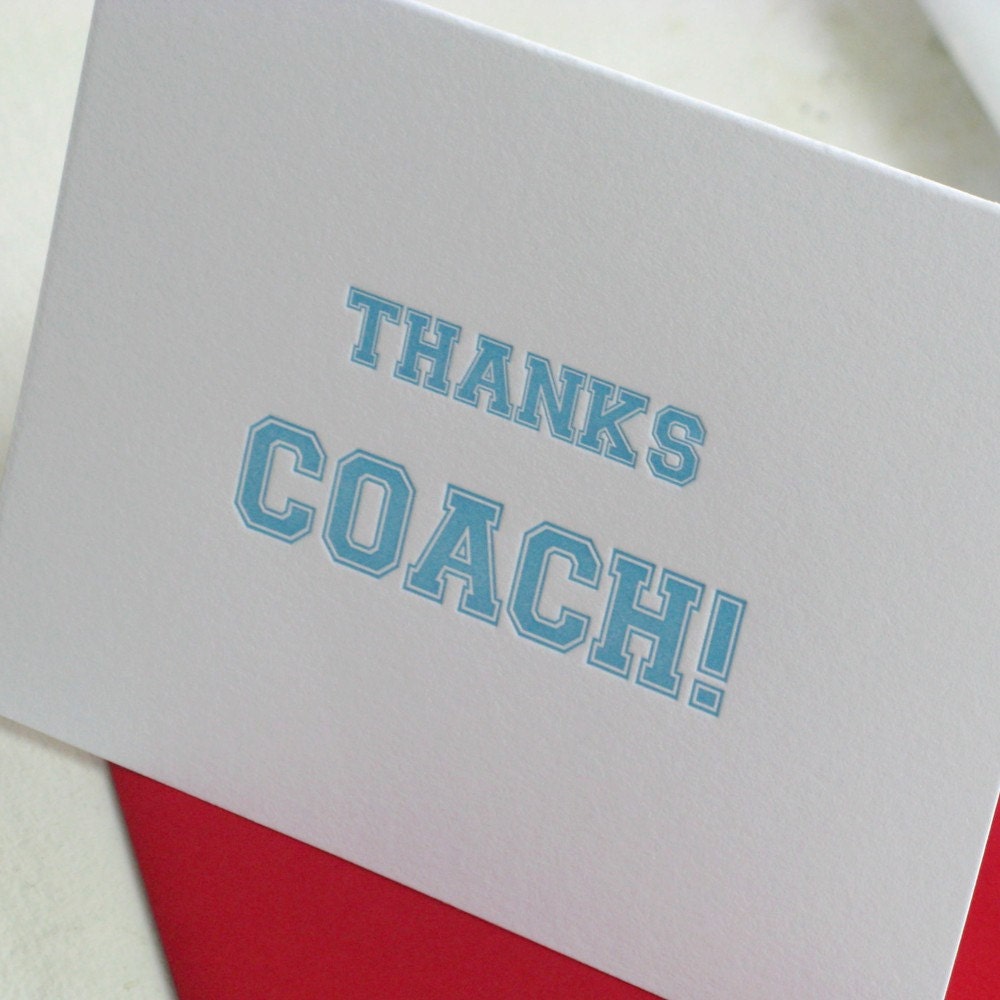 Thanks COACH Notecard (Letterpress)