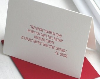 Love quote by Dr. Seuss (Letterpress)