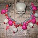 RESERVED for Sue Sugar Skulls Charm Bracelet Day of The Dead Jewelry Mexican Themed Jewelry Crosses OOAK Eclectic Statement Piece