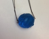 Big Blue Bead on a Chain - ElPasoClayNation