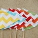 Bright Tabletop Pennants in Riley Blake Chevron Print