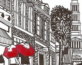 Alexandria, VA Love gocco art print