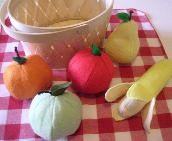Fun Felt Foods Fruit basket - 5 pieces
