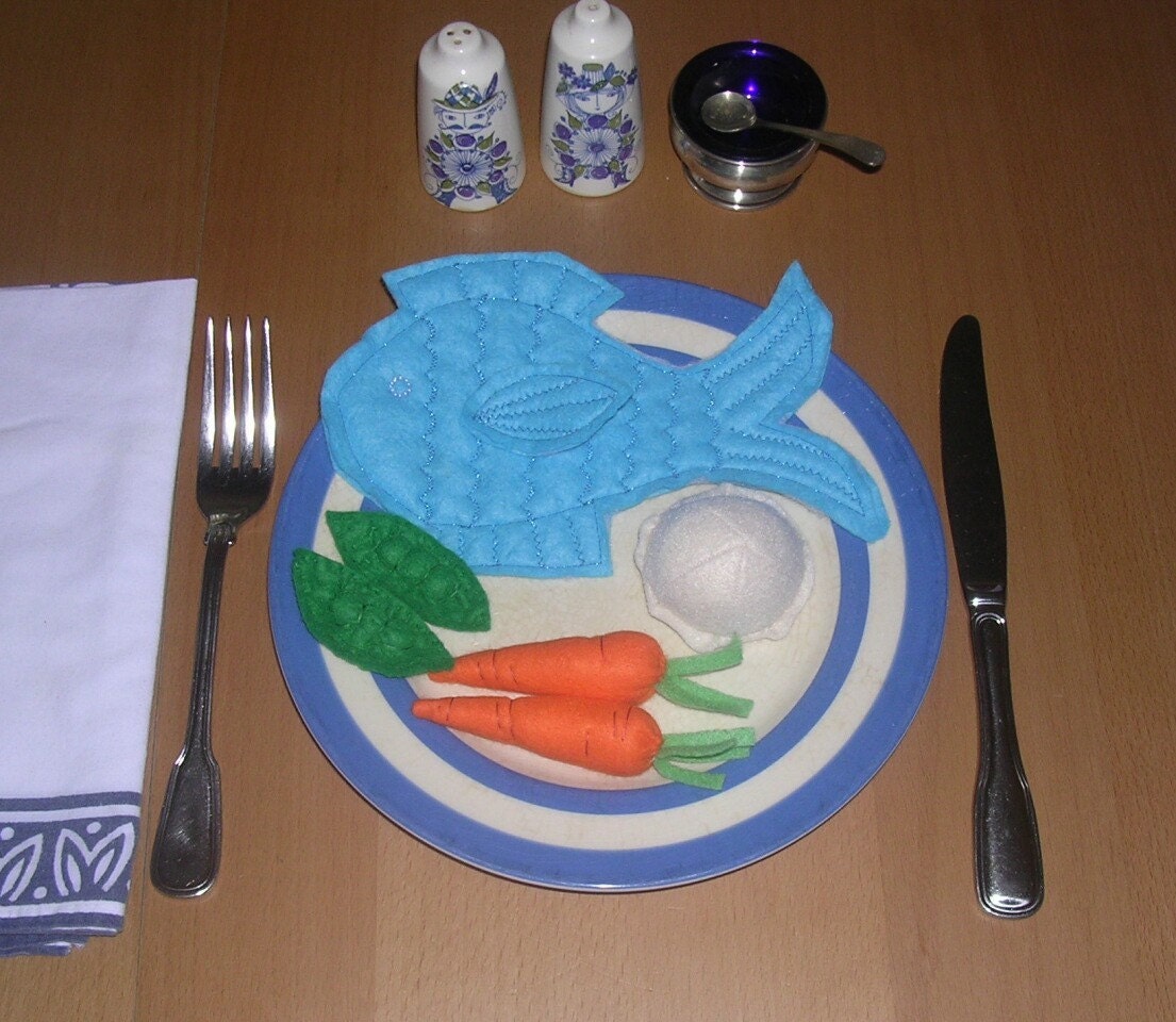 Fun Felt Foods Play Fish Dinner