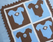 Monkey Onesie Baby Blanket Crochet PATTERN - INSTANT DOWNLOAD