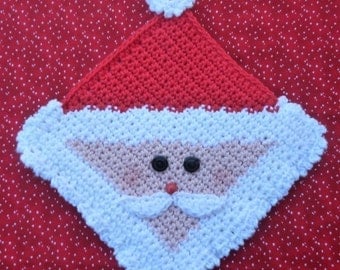 Santa Potholder Crochet PATTERN - INSTANT DOWNLOAD