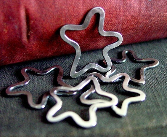 STAR Hand Forged Sterling Silver Charms - Set of 5 - Creative Mode