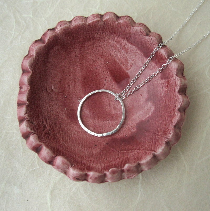 Silver Textured Necklace - modern jewellery - handcrafted sterling silver