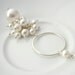 Pearl Cluster - Long Necklace- Sterling Silver and Swarovski Wedding Jewellery