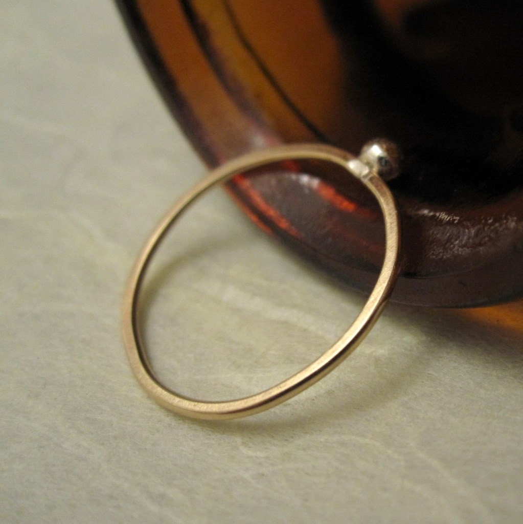 Little Dot Ring - 14k gold fill and recycled sterling silver jewellery, ecofriendly