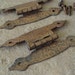 Vintage Hammered Copper Cabinet Drawer Hinges 1950's Rustic Cabin Colonial Style