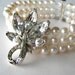 Reserved for F, Pearl Rhinestone Bracelet, Pearl Necklace, Custom Pearl Rhinestone Earrings