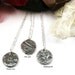 Custom Wax Seal Monogram Reversible Antique Lace Necklace in fine silver - personalized monogram jewelry made with antique lace