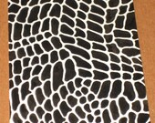 Original Drawing ACEO Black and White Animal Skin Design