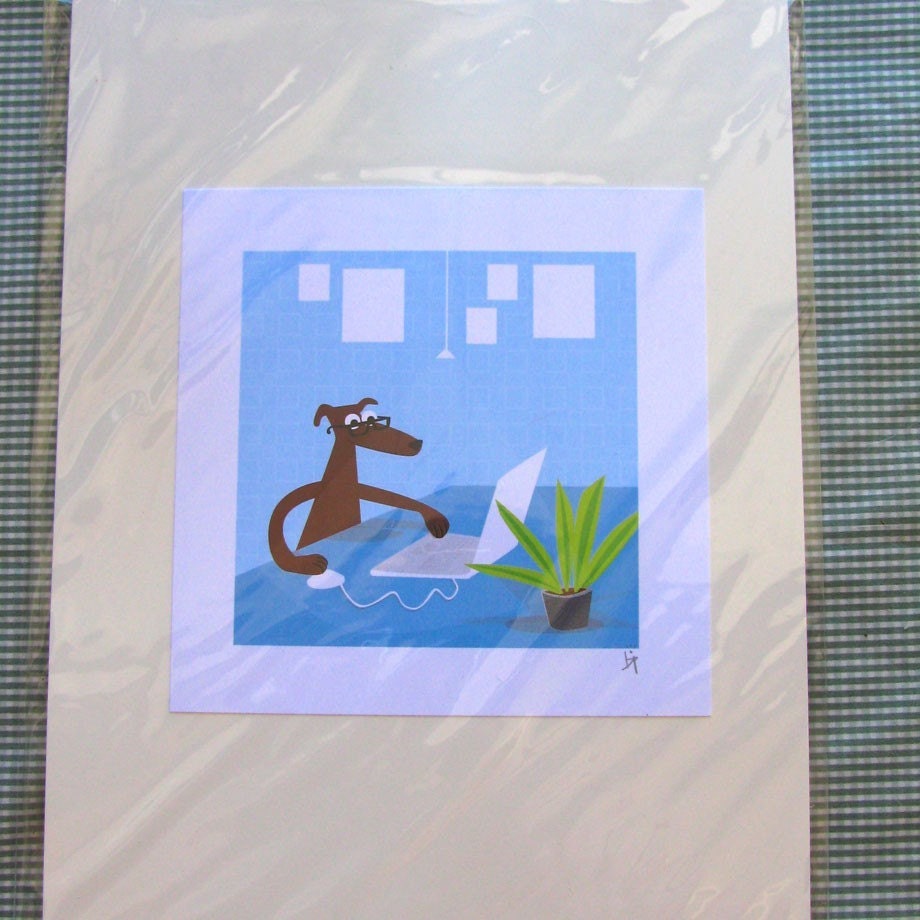 Working Dog Digital Print unframed