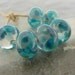Aqua Love Glass Beads... Handmade Lampwork